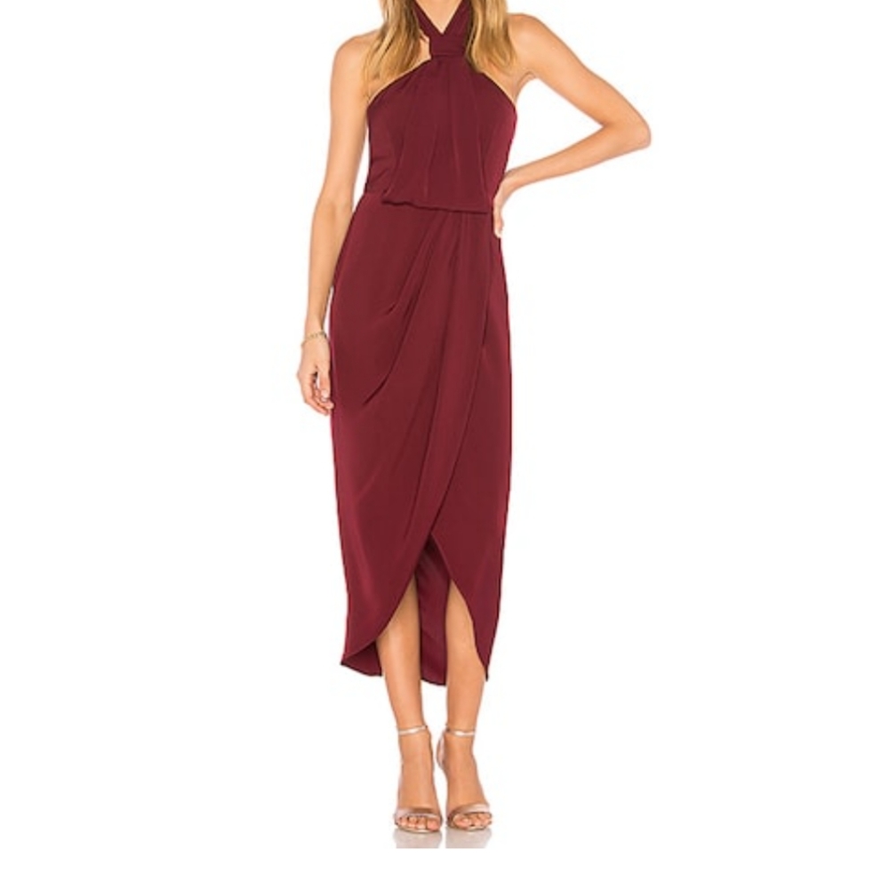 NWT Shona Joy Core Knot Draped Dress
